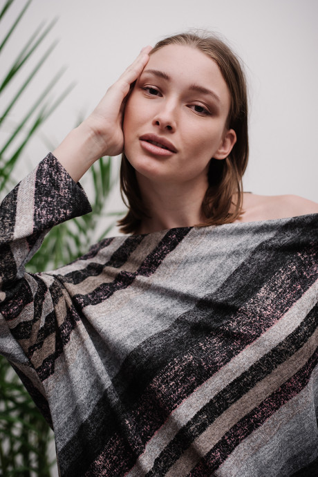 Туника Т 98/1 (полосы на сером меланже) 